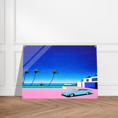 Pink Driveway - Hiroshi Nagai Acrylic Print - 70x100 cm / 28x40″ inches