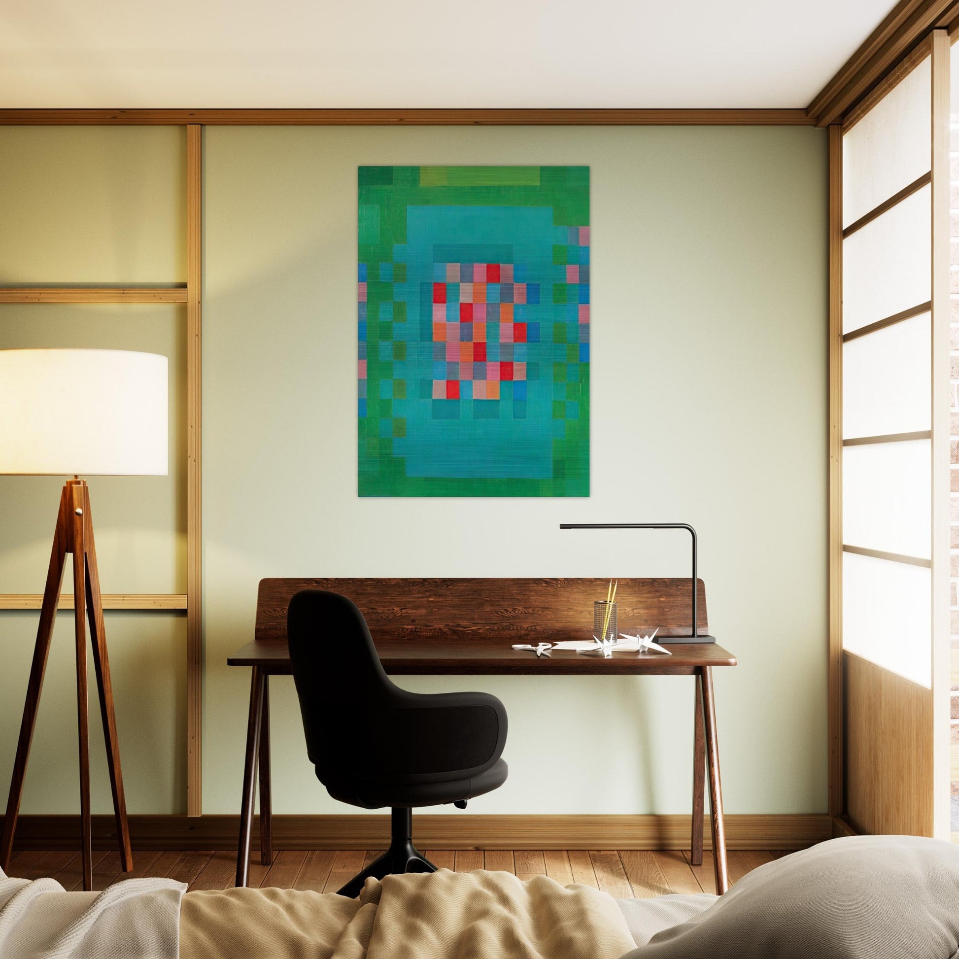 Happy Island - 1965 - Johannes Itten Brushed Aluminum Print - 70x100 cm / 28x40 inches | Johannes Itten Aluminum Print | Johannes Itten Prints