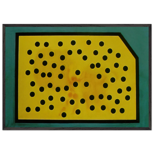 RANDOMDOT CORRELOGRAM THE GOLDEN FLEECE - Salvador Dali 70x100 cm / 28x40 inches Framed Art Print – Black Wooden Frame