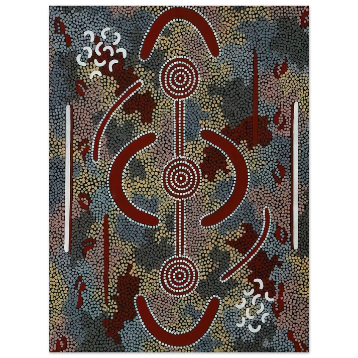 Clifford Possum Tjapaltjarri - Honey Ant Dreaming - 1981  75x100 cm / 30x40inches Fine Art Poster