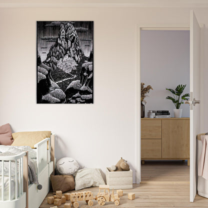 PENTEDATTIO CALABRIA JANUARY 1930 1930 - MC Escher Brushed Aluminum Print - 70x100 cm / 28x40 inches | MC Escher Aluminum Print | MC Escher Prints