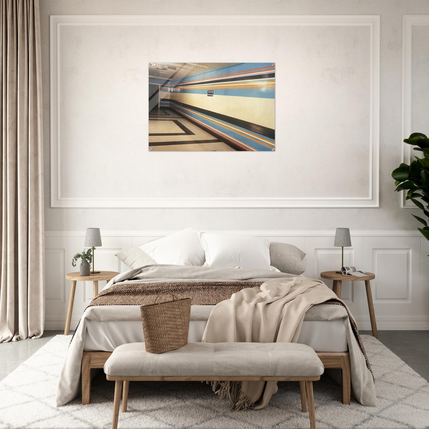 ROYAL LIVERPOOL HOSPITAL INSTALLATION 1983 - Bridget Riley Acrylic Print - 70x100 cm / 28x40″ inches | Bridget Riley Wall Art | Bridget Riley Prints