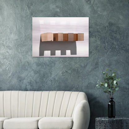 Untitled 72-22 Bernstein - 1972 - Donald Judd Brushed Aluminum Print - 70x100 cm / 28x40 inches | Donald Judd Aluminum Print | Donald Judd Prints