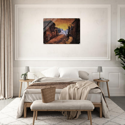 LA STRADA DI CASA 1900 - Carlo Carra Acrylic Print - 70x100 cm / 28x40″ inches | Carlo Carra Wall Art | Carlo Carra Prints