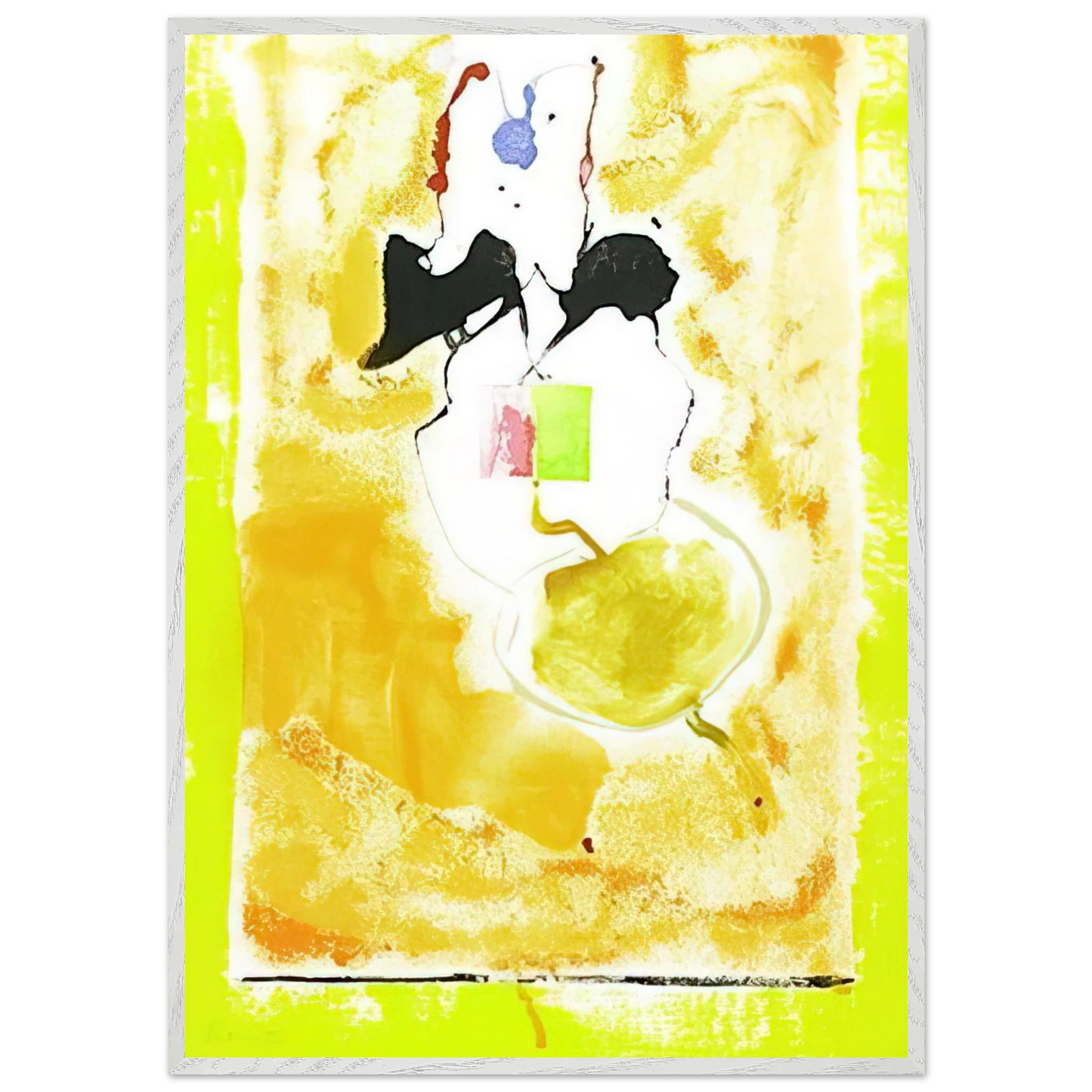 Helen Frankenthaler - Solar Imp - 2001 Wall art - A1 (59.4 x 84.1  cm) - Premium Wooden Framed Poster With Fine Art Paper-canvas - Black frame