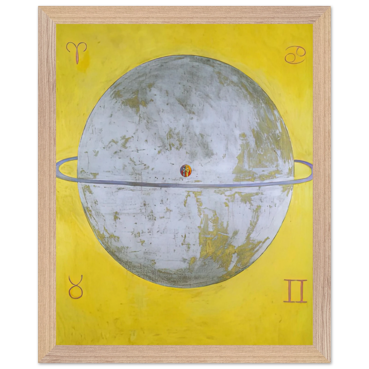 Hilma af Klint - THE DOVE NR 12 1915 Wall art - A1 (59.4 x 84.1  cm) - Premium Wooden Framed Poster With Fine Art Paper-canvas - Wood frame