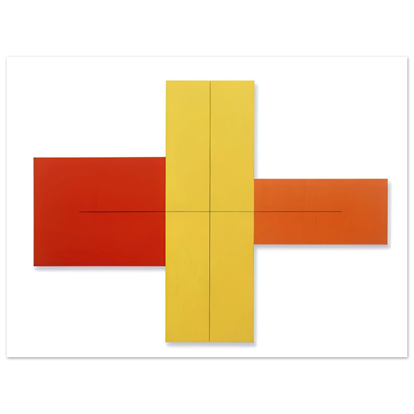 Robert Mangold - WITHIN RED YELLOW ORANGE 1981  75x100 cm / 30x40inches Fine Art Poster