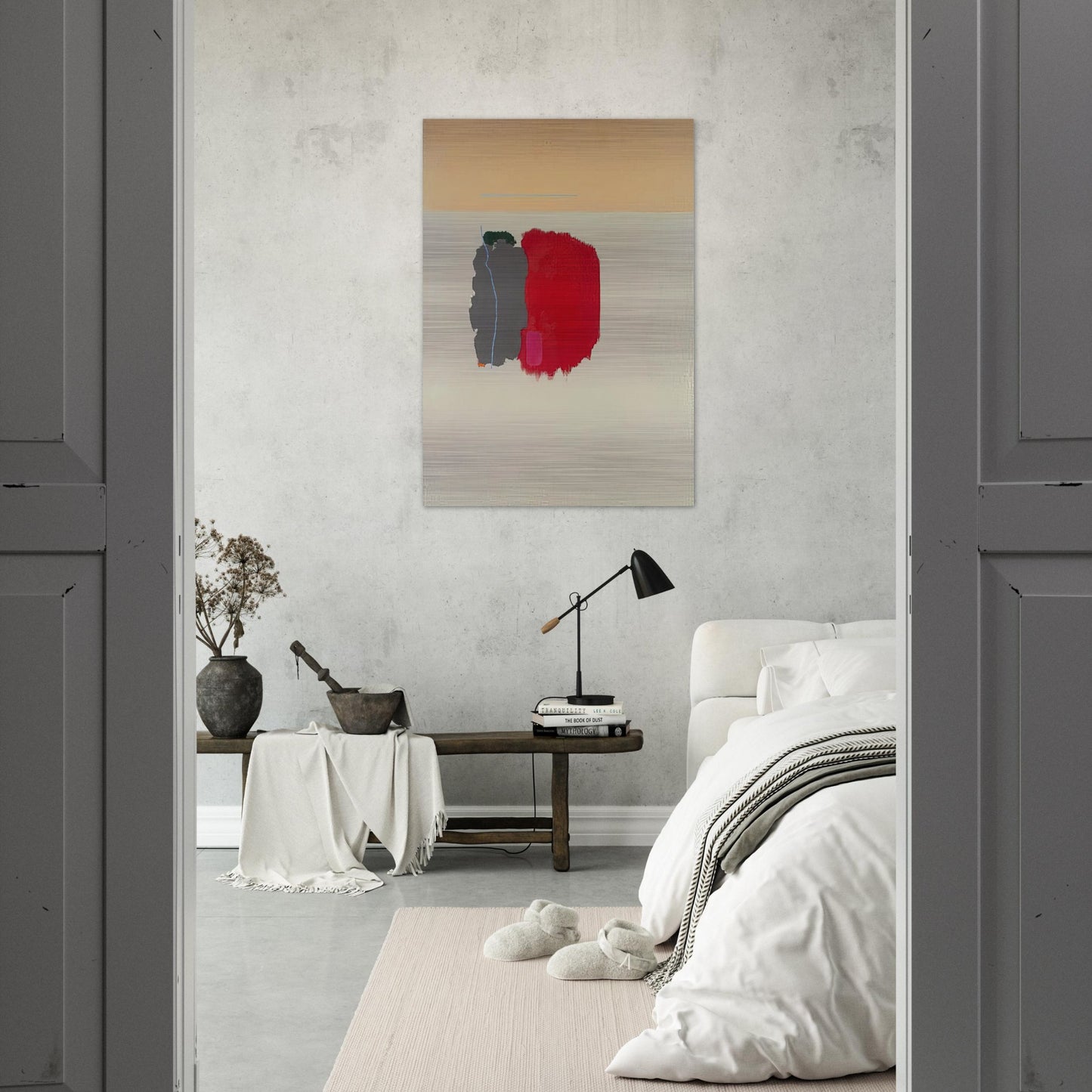 Red Spot - 1954 - John Ferren Brushed Aluminum Print - 70x100 cm / 28x40 inches | John Ferren Aluminum Print | John Ferren Prints