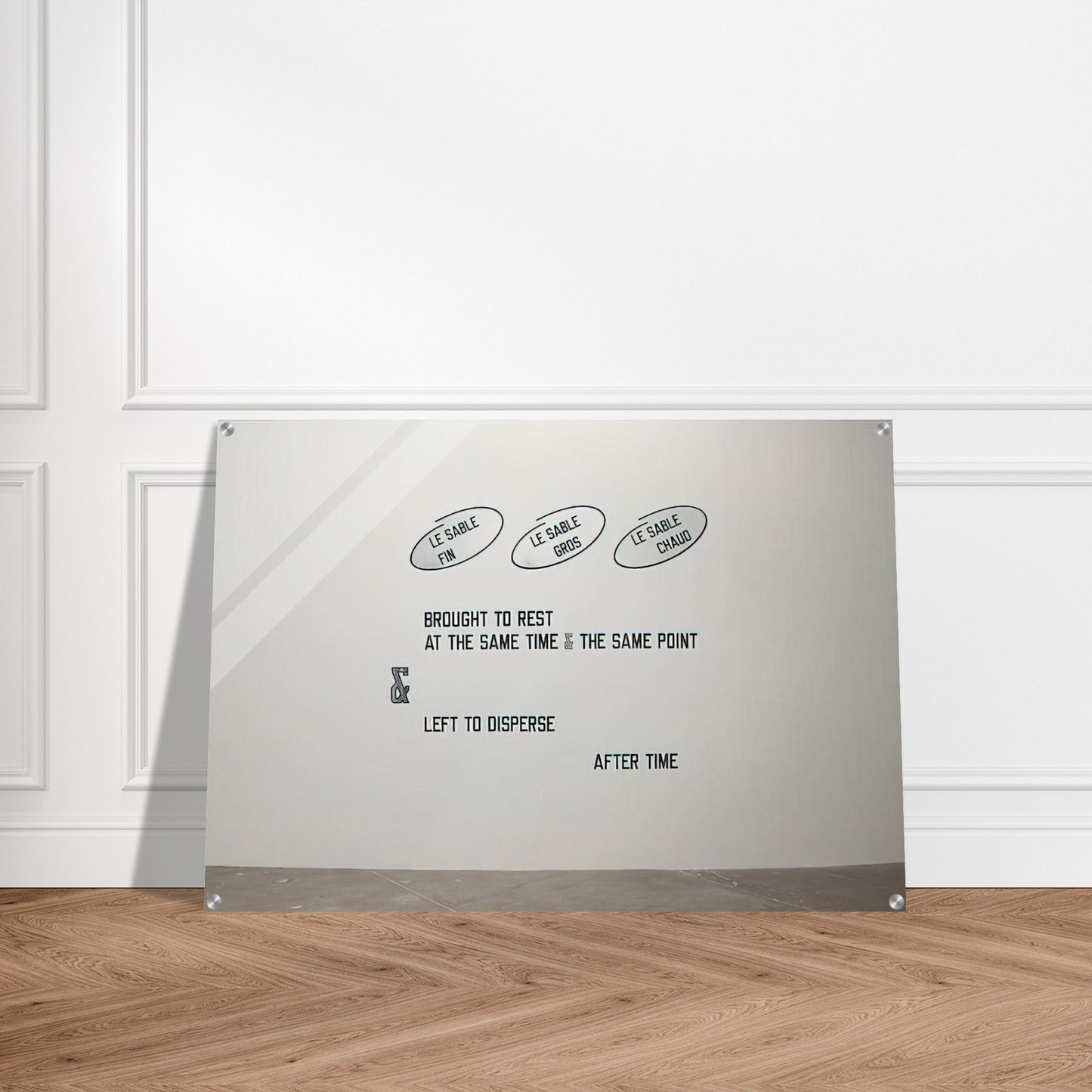 Le sable fin... - 2008 - Lawrence Weiner Acrylic Print - 70x100 cm / 28x40″ inches