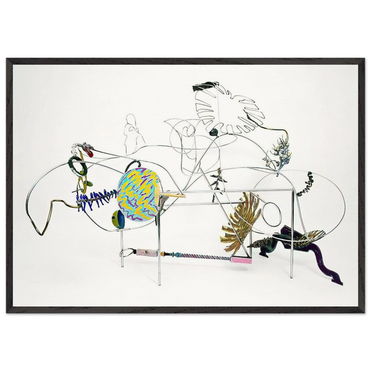 GRANDE NATURE MORTE 1987 - Nancy Graves 70x100 cm / 28x40 inches Framed Art Print – Black Wooden Frame