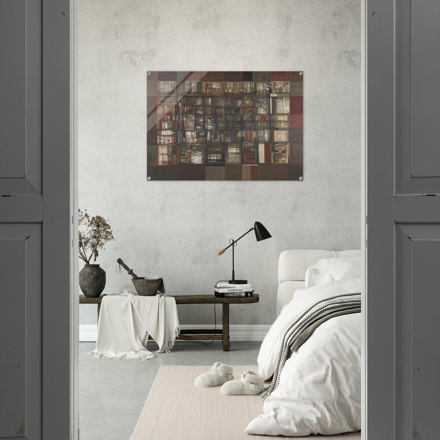 A biblioteca em fogo - 1974 - Maria Helena Vieira da Silva Acrylic Print - 70x100 cm / 28x40″ inches