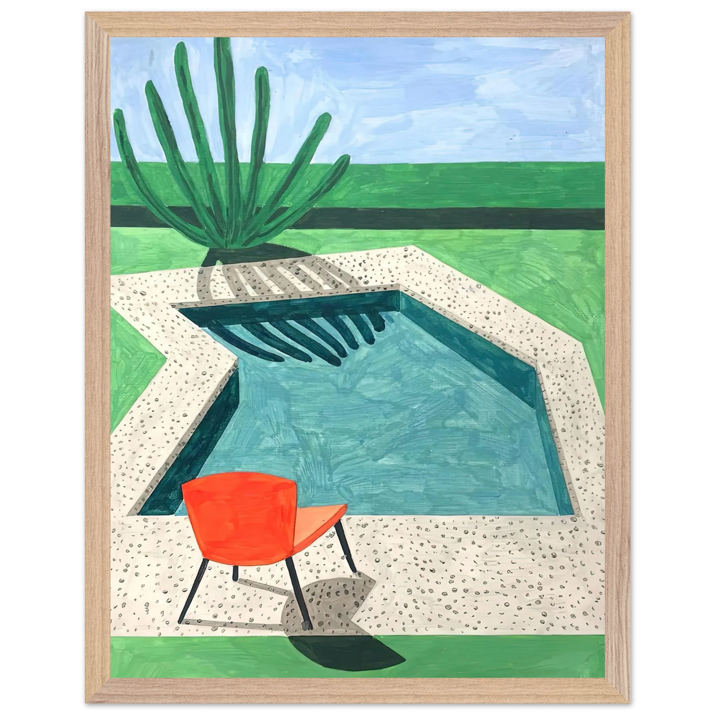 David Hockney - David Hockney Wall art - 45x60 cm / 18x24 inches - Premium Wooden Framed Poster With Fine Art Paper-canvas - Black frame