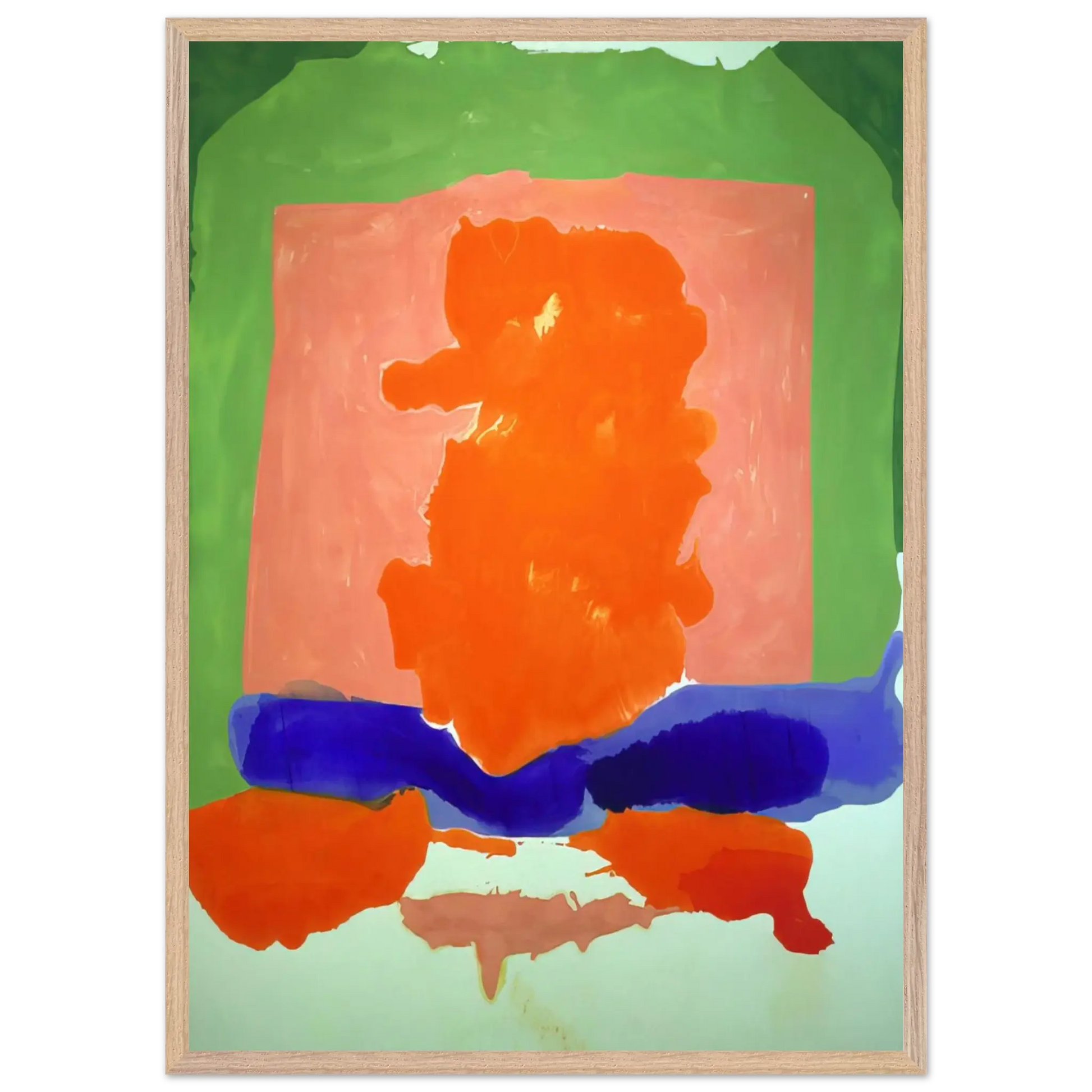 Helen Frankenthaler - Small s Paradise - 1964 Wall art - 30x40 cm / 12x16 Inches - Premium Wooden Framed Poster With Fine Art Paper - Black frame
