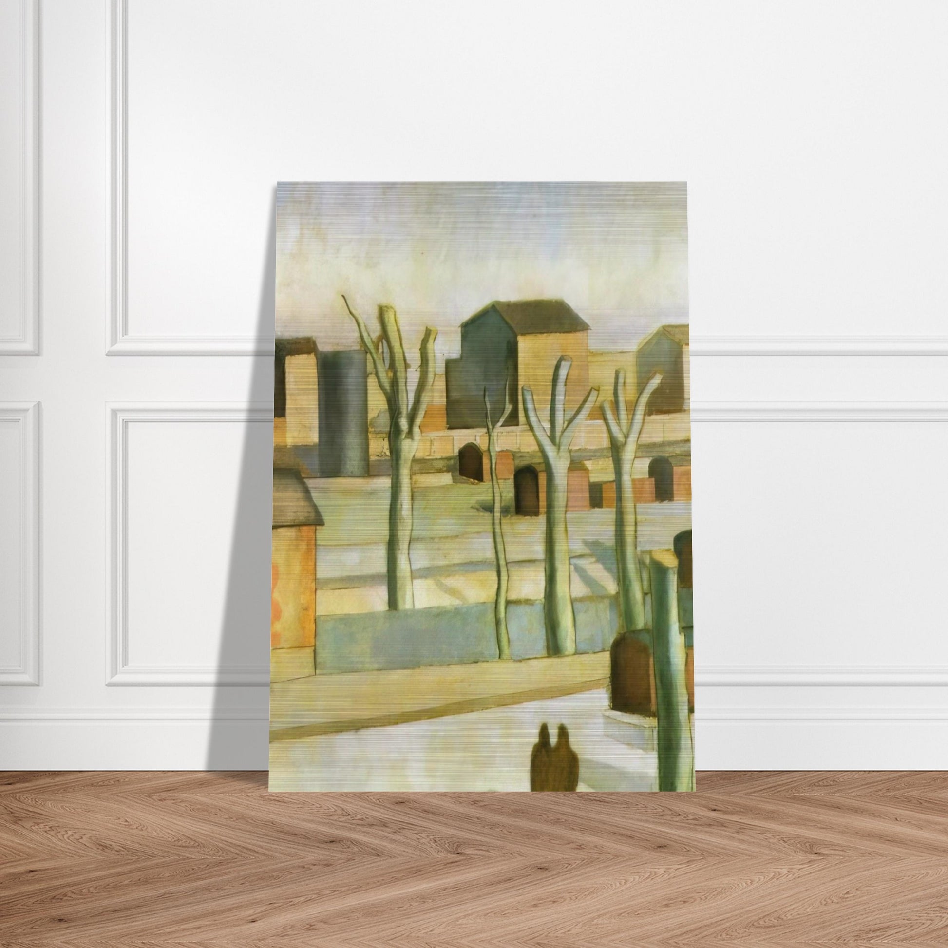 THE STATION AT FIGUERAS - Salvador Dali Brushed Aluminum Print - 70x100 cm / 28x40 inches | Salvador Dali Aluminum Print | Salvador Dali Prints