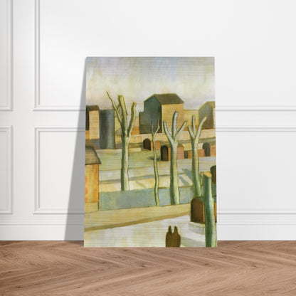 THE STATION AT FIGUERAS - Salvador Dali Brushed Aluminum Print - 70x100 cm / 28x40 inches | Salvador Dali Aluminum Print | Salvador Dali Prints