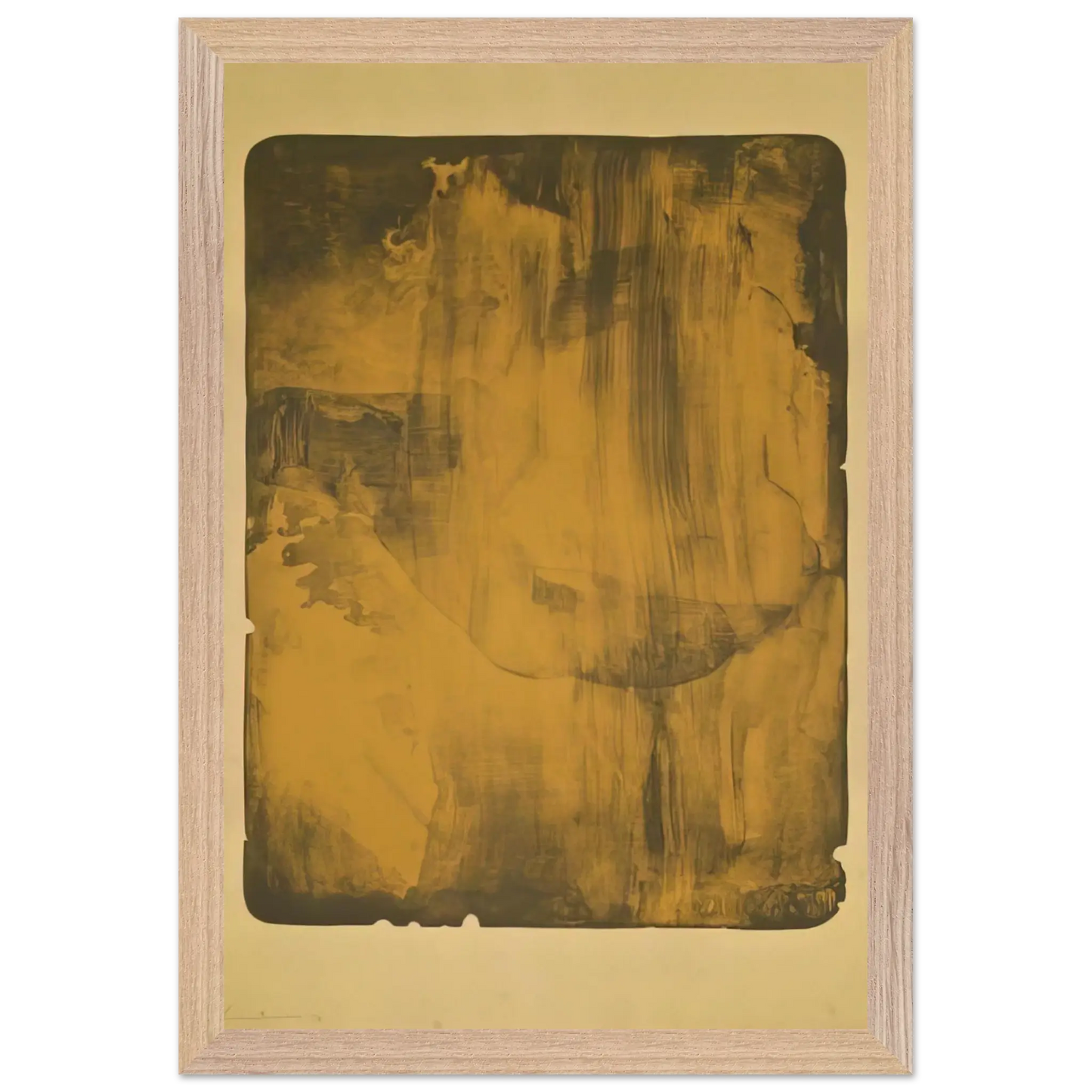 Helen Frankenthaler - Bronze Smoke - 1978 Wall art - A1 (59.4 x 84.1  cm) - Premium Wooden Framed Poster With Fine Art Paper - Black frame