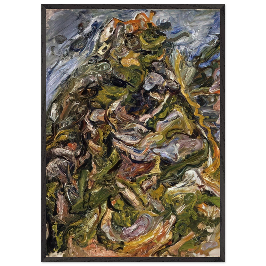 HILL AT CERET 1921 - Chaim Soutine 70x100 cm / 28x40 inches Framed Art Print – Black Wooden Frame