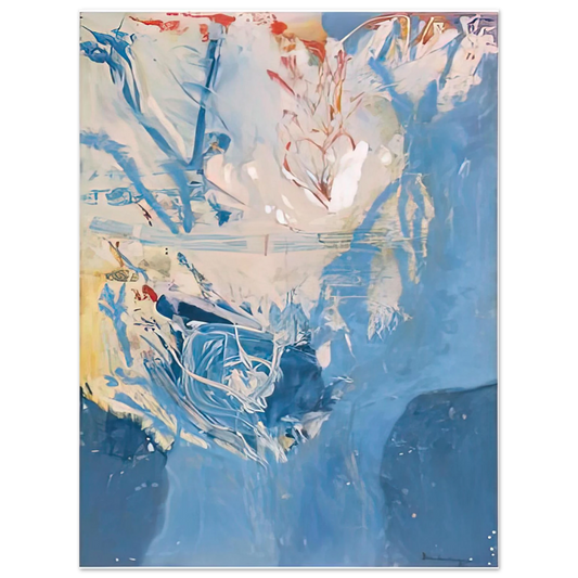 Helen Frankenthaler - Blue Territory, 1955- Wall Art - 21x29.7 cm / 8x12" - Fine Art Poster-canvas - -