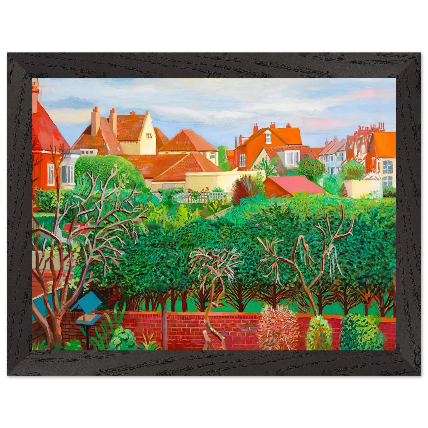 David Hockney - David Hockney Wall art - 30x45 cm / 12x18 Inches - Premium Wooden Framed Poster With Fine Art Paper - Wood frame