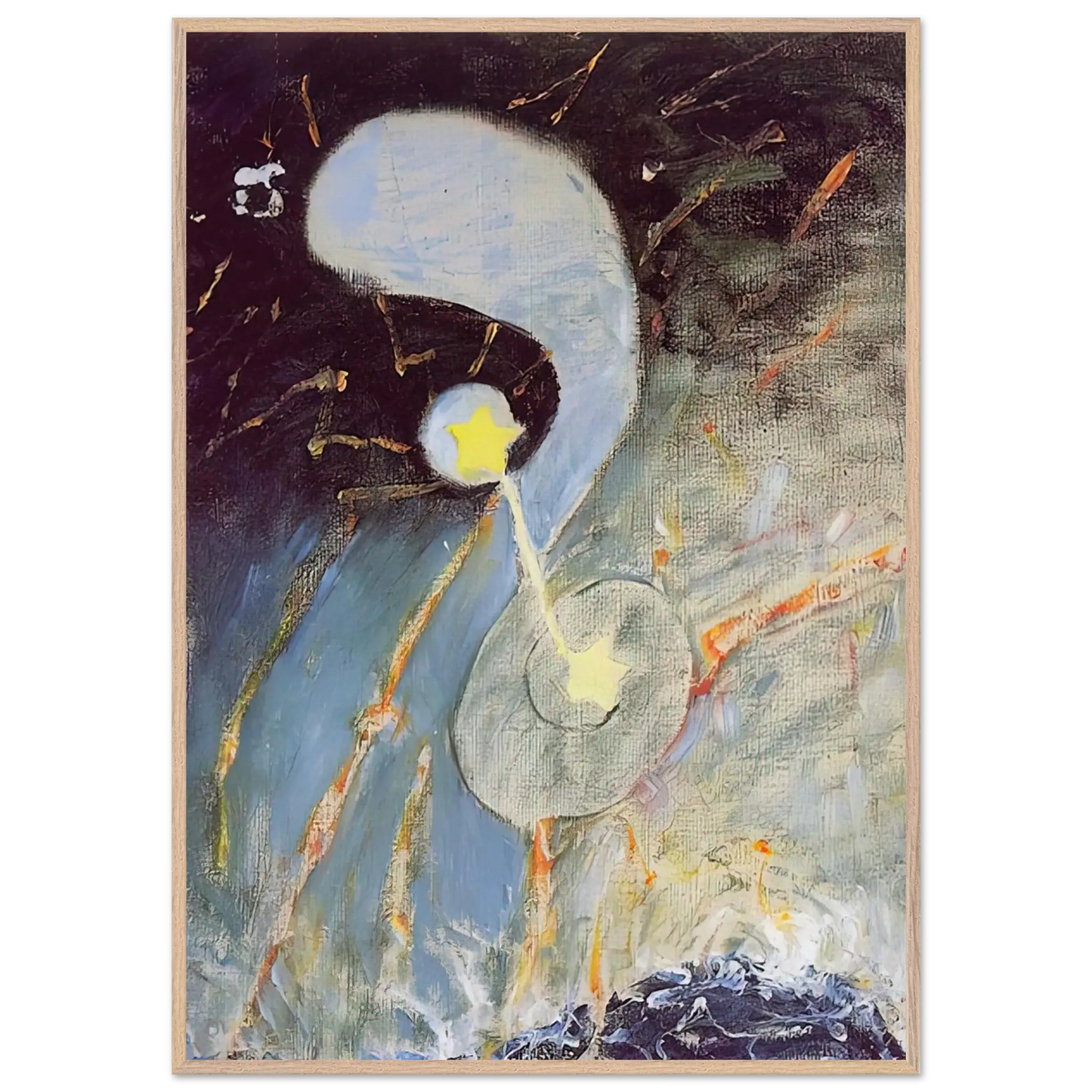 Hilma af Klint - CHAOS NR 2 1906 Wall art - 70x100 cm / 28x40 Inches - Premium Wooden Framed Poster With Fine Art Paper - Black frame