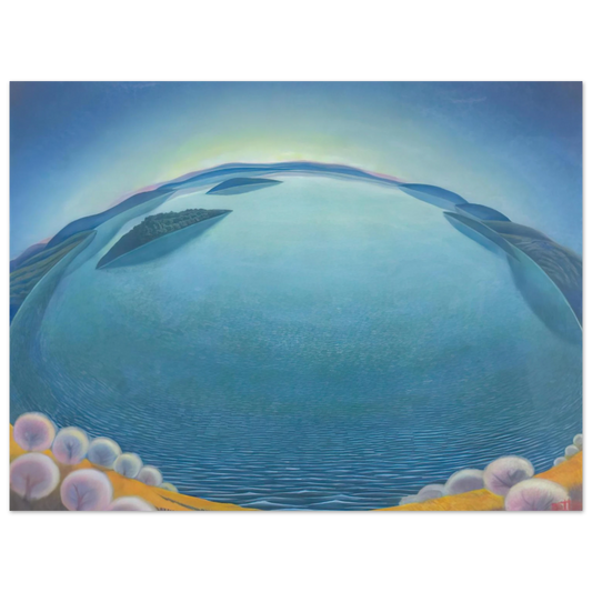 Gerardo Dottori - Lago-alba - 1942  75x100 cm / 30x40inches Fine Art Poster