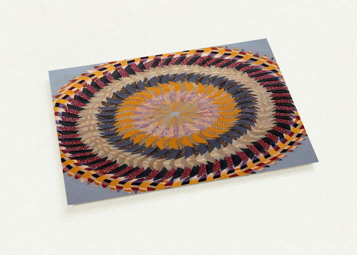 Golden Pinwheel - 1979 By Miriam Schapiro Pack of 10 Post Cards | Miriam Schapiro Post Cards | A6 (10.5 x 14.8 cm) - 4.1 x 5.8 inches