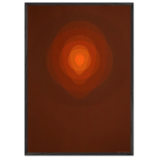 Red Mandala - 1967 - Clarence Holbrook Carter 70x100 cm / 28x40 inches Framed Art Print – Black Wooden Frame