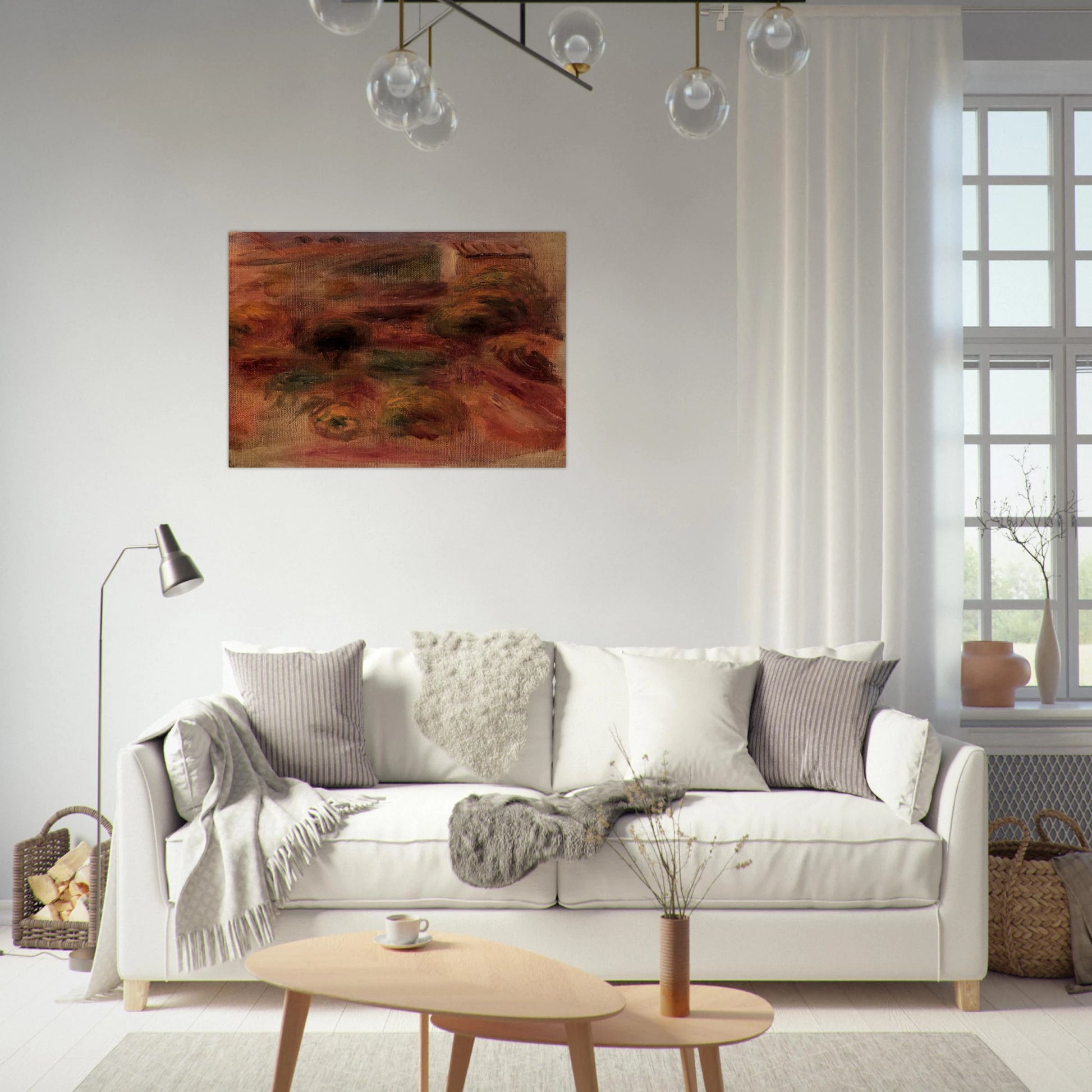 The Artist s Home - Pierre-Auguste Renoir Brushed Aluminum Print - 70x100 cm / 28x40 inches | Pierre-Auguste Renoir Aluminum Print | Pierre-Auguste Renoir Prints