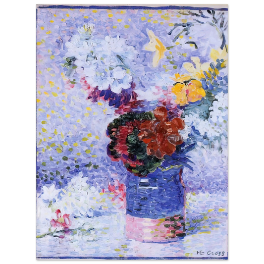 Henri-Edmond Cross - Flowers in a Glass  75x100 cm / 30x40inches Fine Art Poster
