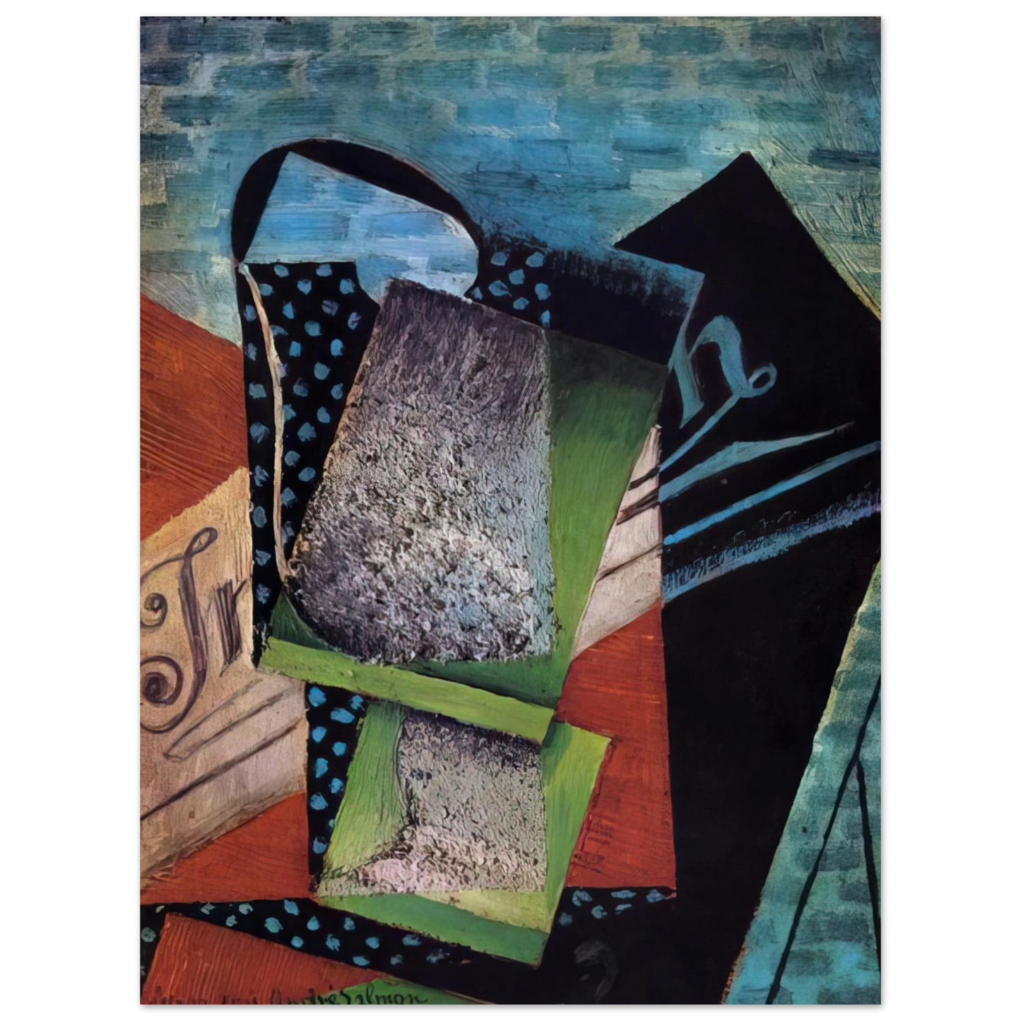 Juan Gris - STILL LIFE DEDICATED TO ANDRE SALMON 1915  75x100 cm / 30x40inches Fine Art Poster