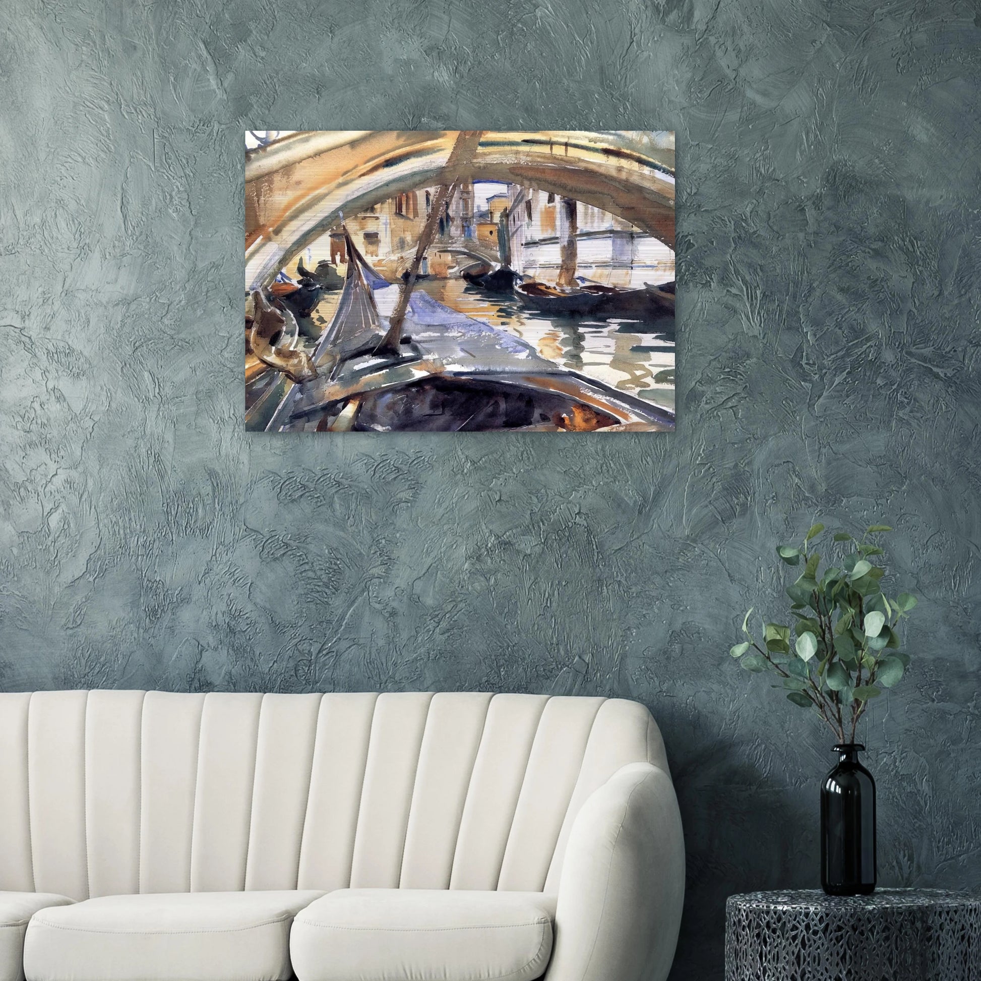 Rio de Santa Maria Formosa - John Singer Sargent Brushed Aluminum Print - 70x100 cm / 28x40 inches | John Singer Sargent Aluminum Print | John Singer Sargent Prints