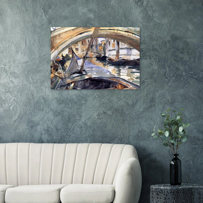 Rio de Santa Maria Formosa - John Singer Sargent Brushed Aluminum Print - 70x100 cm / 28x40 inches | John Singer Sargent Aluminum Print | John Singer Sargent Prints