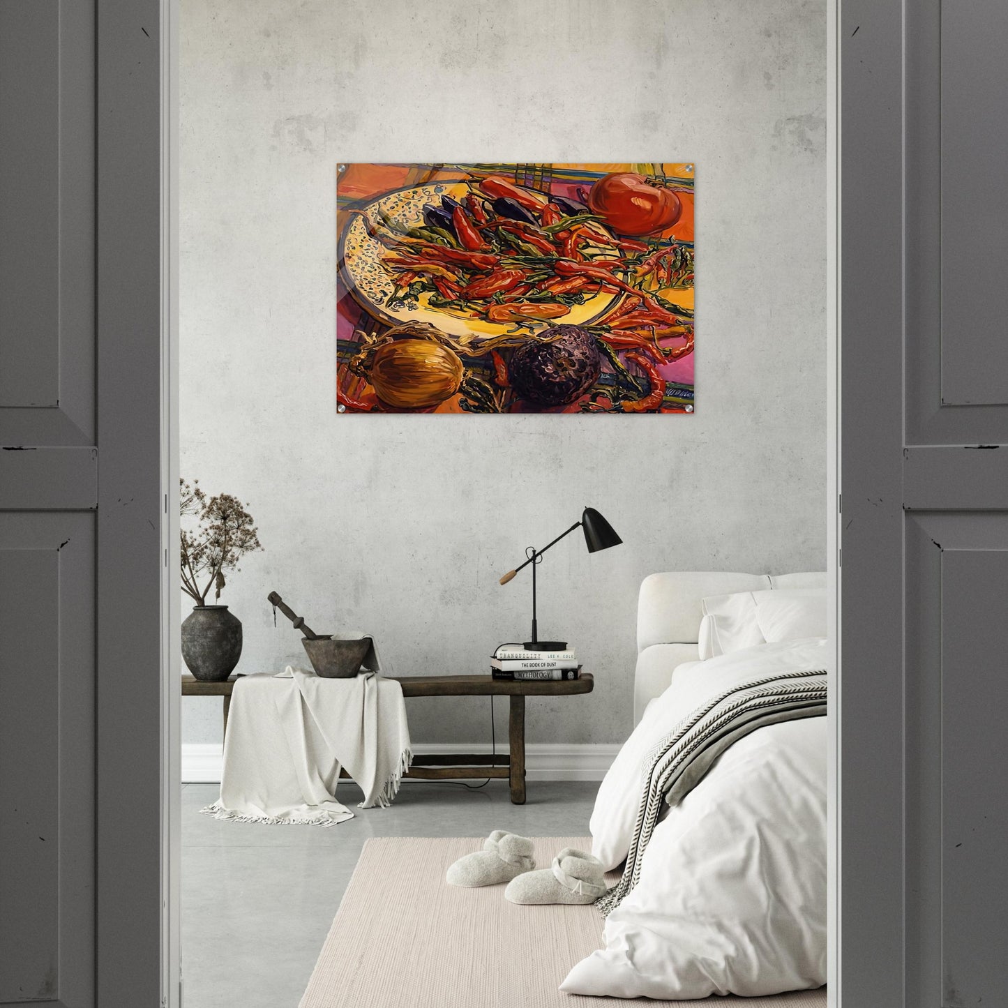 CHILI PEPPERS 2005 - Janet Fish Acrylic Print - 70x100 cm / 28x40″ inches | Janet Fish Wall Art | Janet Fish Prints