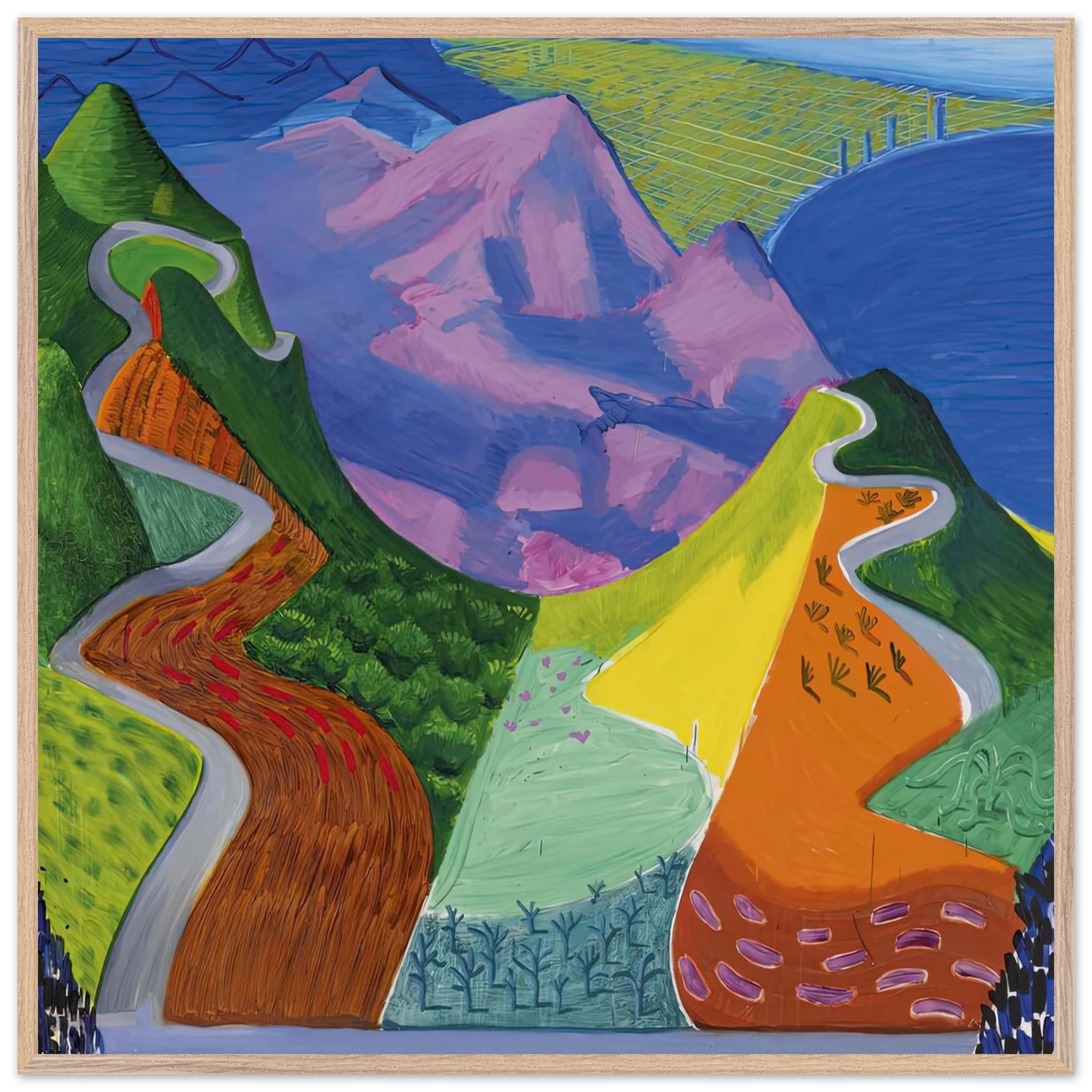 David Hockney - David Hockney Wall art - 25x25 cm / 10x10 inches - Fine Art Poster-canvas - -