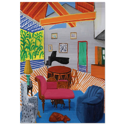 David Hockney - David Hockney Brushed Aluminum Print - 70x100 cm / 28x40 inches | David Hockney Aluminum Print | David Hockney Prints