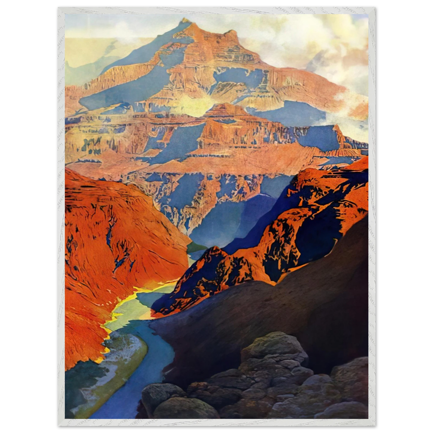 Maxfield Parrish - Grand Canyon Wall Art - 30x40 cm / 12x16 inches - Fine Art Poster-canvas - -