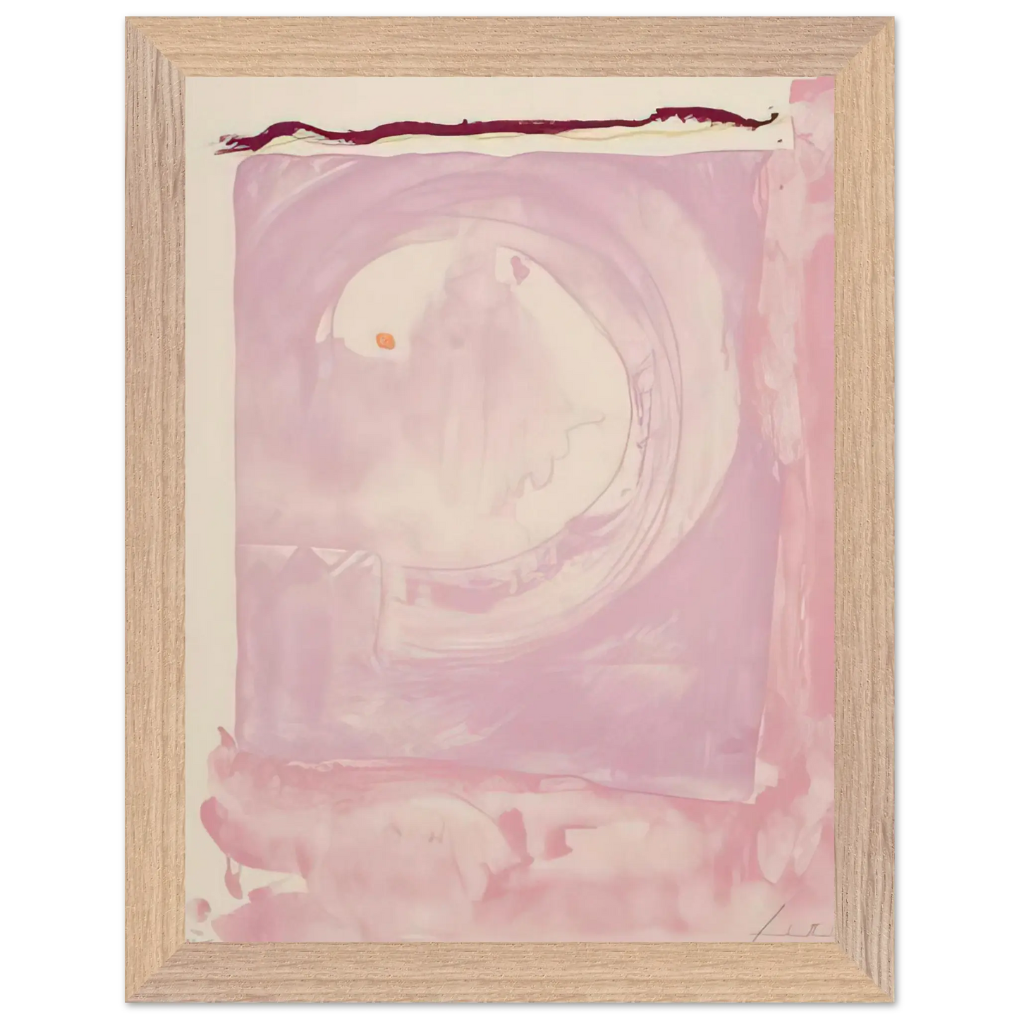 Helen Frankenthaler - Reflections IX - 1995 Wall art - 45x60 cm / 18x24 inches - Premium Wooden Framed Poster With Fine Art Paper - White frame