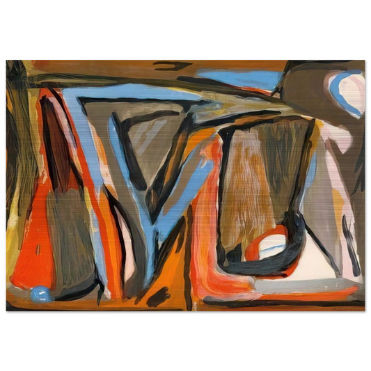 Le tout - 1978 - Bram van Velde Brushed Aluminum Print - 70x100 cm / 28x40 inches | Bram van Velde Aluminum Print | Bram van Velde Prints