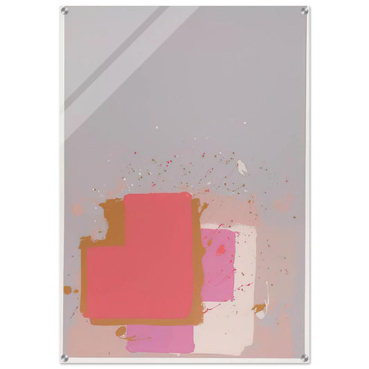 Red Black on Grey - 1971 - John Hoyland Acrylic Print - 70x100 cm / 28x40″ inches | John Hoyland Wall Art | John Hoyland Prints