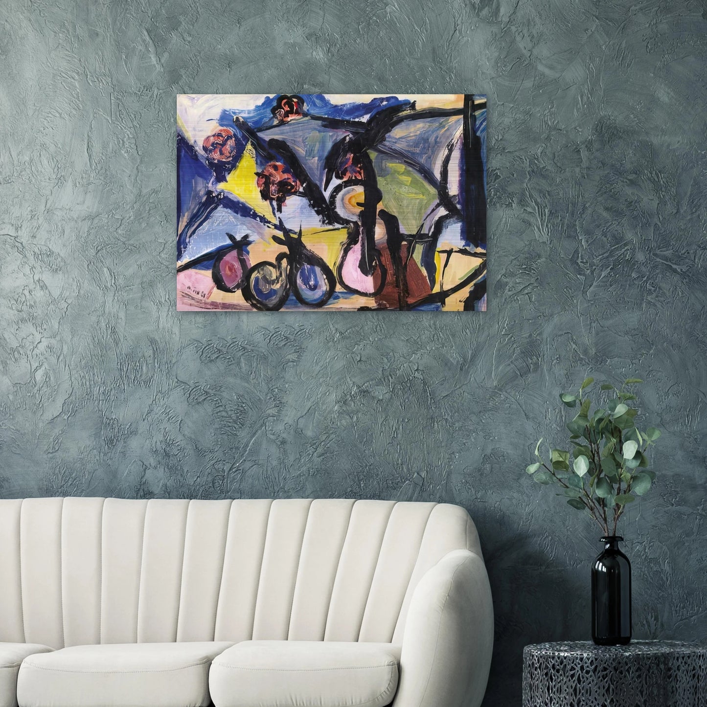 Abstract Still Life - 1950 - Walasse Ting Brushed Aluminum Print - 70x100 cm / 28x40 inches | Walasse Ting Aluminum Print | Walasse Ting Prints