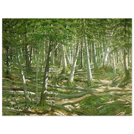 Neil Welliver - Old Windfall - 1982  75x100 cm / 30x40inches Fine Art Poster