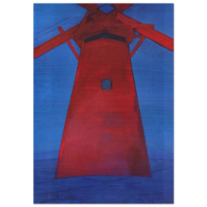 The Red Mill - Piet Mondrian Brushed Aluminum Print - 70x100 cm / 28x40 inches | Piet Mondrian Aluminum Print | Piet Mondrian Prints