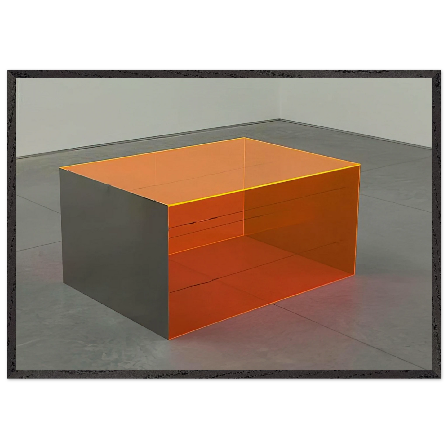 Untitled - 1965 N4 - Donald Judd 70x100 cm / 28x40 inches Framed Art Print – Black Wooden Frame