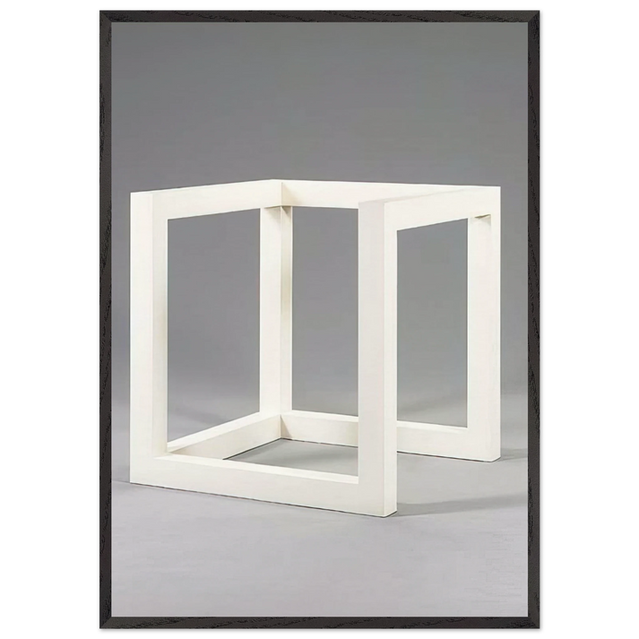 Incomplete Cube 10-4 - Sol LeWitt 70x100 cm / 28x40 inches Framed Art Print – Black Wooden Frame