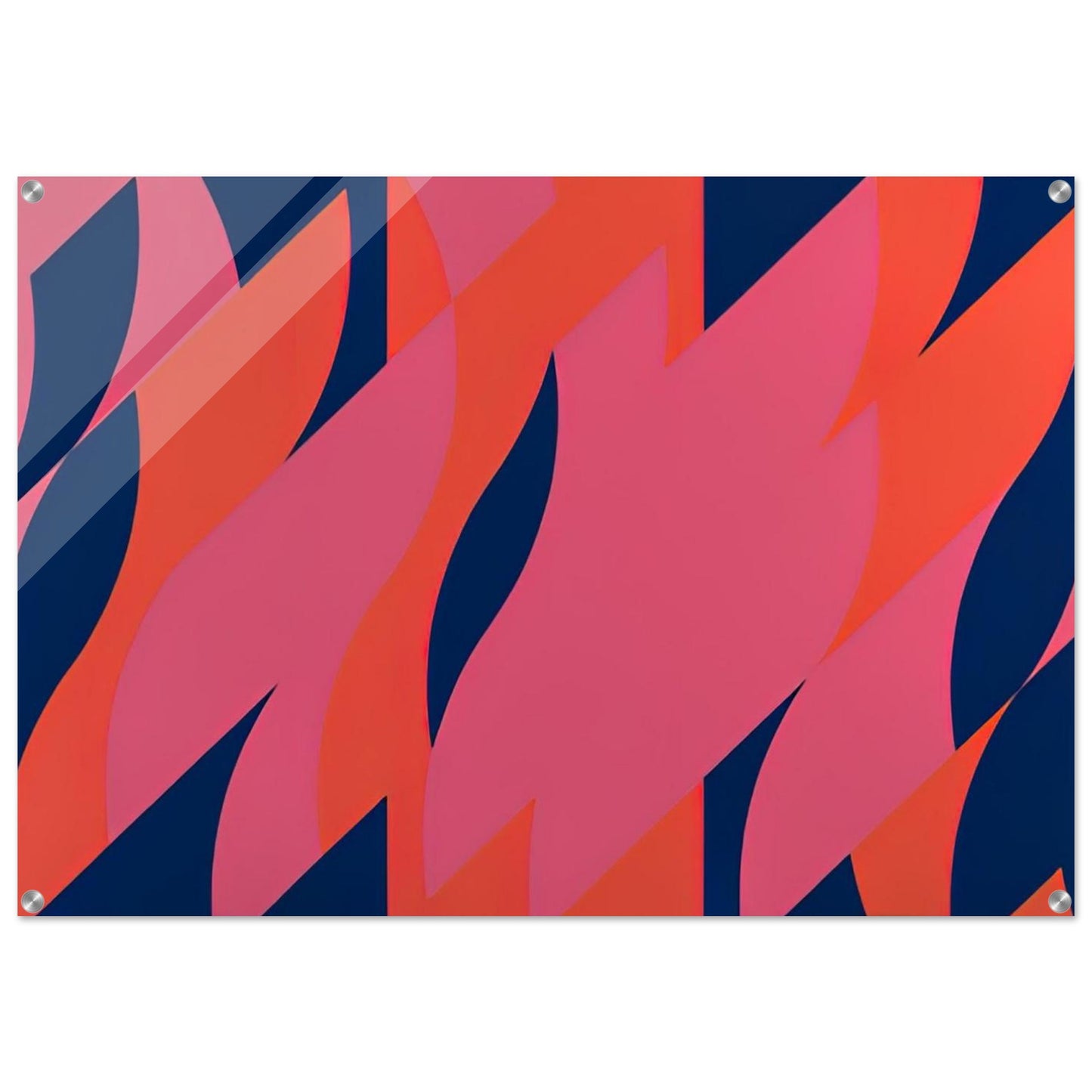 RED WITH RED 1 2007 - Bridget Riley Acrylic Print - 70x100 cm / 28x40″ inches | Bridget Riley Wall Art | Bridget Riley Prints