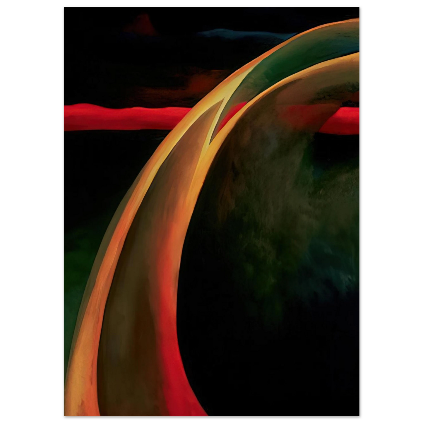 Georgia O'Keeffe - Red and Orange Streak Fine Art Poster