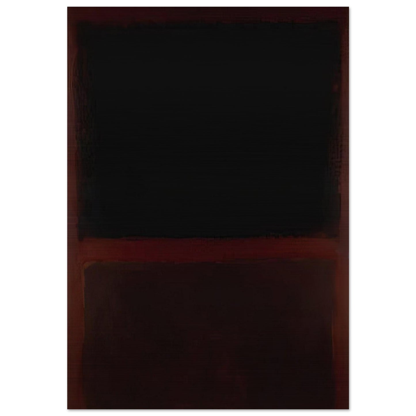 Black on Dark Sienna on Purple - 1960 - Mark Rothko Brushed Aluminum Print - 70x100 cm / 28x40 inches | Mark Rothko Aluminum Print | Mark Rothko Prints