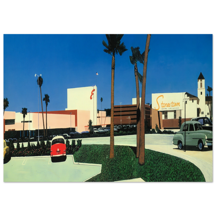 Hiroshi Nagai - In the beginning Stonestown Wall Art - 30x40 cm / 12x16 inches - Premium Wooden Framed Poster With Fine Art Paper - White frame