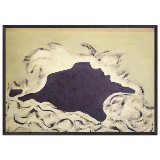 Advancing Sea - 1953 - Milton Avery 70x100 cm / 28x40 inches Framed Art Print – Black Wooden Frame