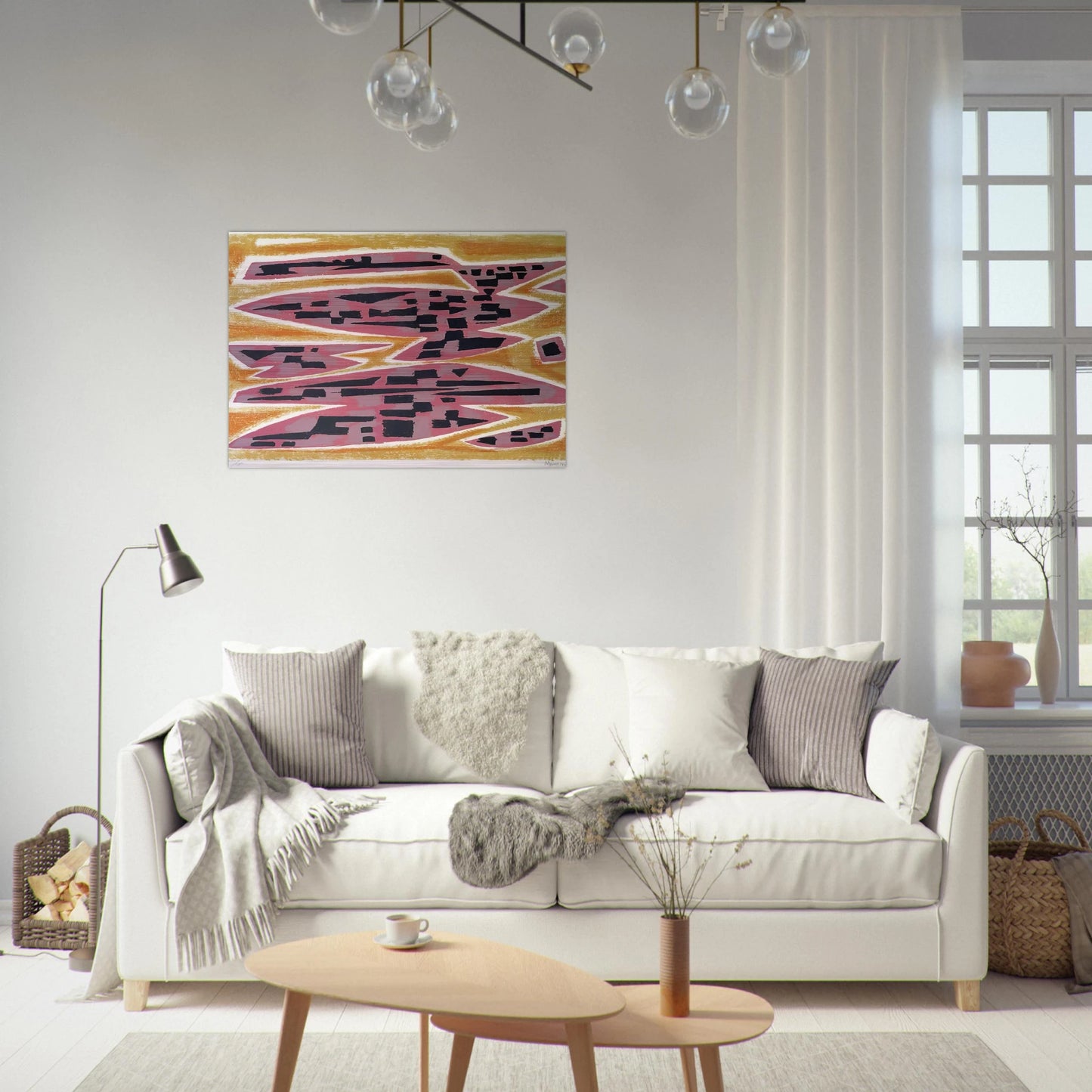 Abstract Composition - 1955 - Alfred Manessier Brushed Aluminum Print - 70x100 cm / 28x40 inches | Alfred Manessier Aluminum Print | Alfred Manessier Prints